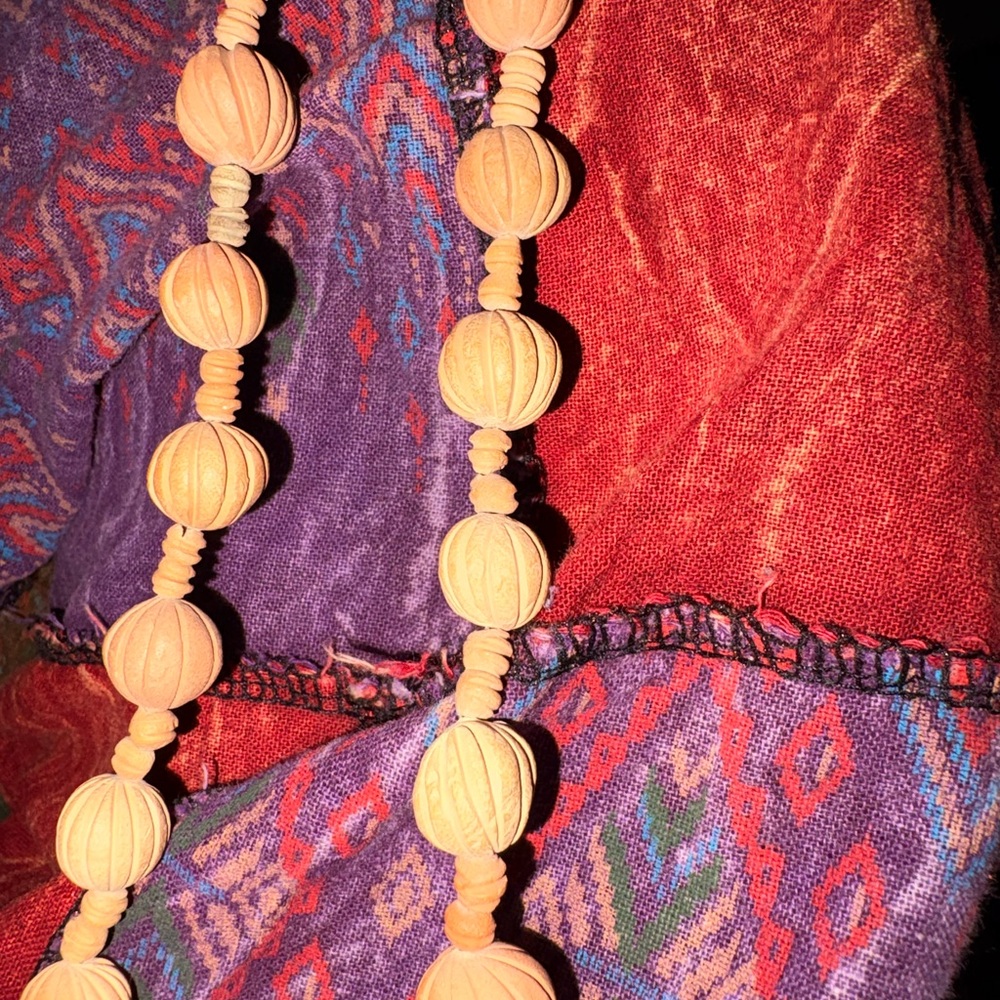 Terra cotta southwest Tan Beaded Necklace
